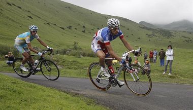 Vlevo Roman Kreuziger na Tour de France.