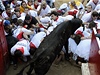 Pi oslavách svátku svatého Fermína býci zranili osm panl
