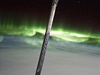 Astronauti na vesmírné stanici ISS mli monost zhlédnout zelenou jiní polární zái