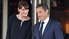 Francouzský prezident Nicolas Sarkozy a jeho ena Carla Bruniová-Sarkozyová