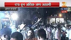 Záb�ry z Bombaje t�sn� po explozi.