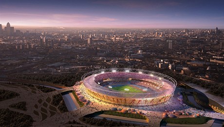 Olympijský stadion v Londýně.