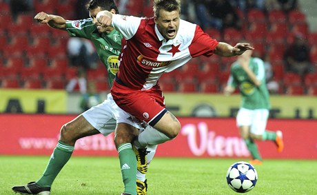 Bohemians - Slavia (Zbynk Pospch faulovaný).