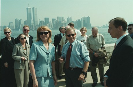 Václav Havel s krajany na Long Islandu v New Yorku v roce 2000.