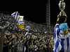 Fanouci vítají fotbalisty Uruguaye v hlavním mst Montevideu