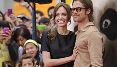 Brad Pitt a Angelia Jolie na premiée filmu Kung Fu panda 2 v Los Angeles.