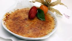 Jahodovo-mátové Creme brulée