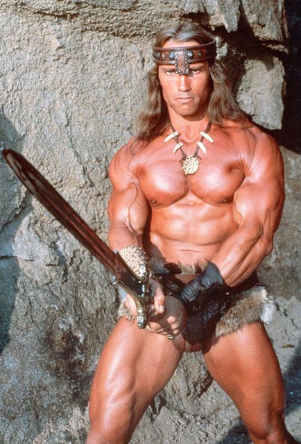 Arnold Schwarzenegger v roli Barbara Conana