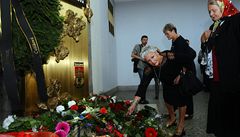 Poslední rozlou�ení s here�kou Ji�inou �vorcovou, na snímku hlasatelka Kamila Mou�ková.