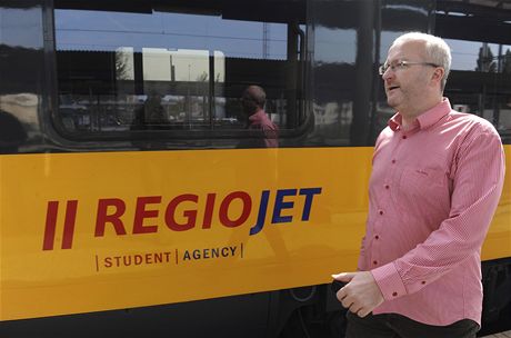 Vlak spolenosti RegioJet s majitelem skupiny Student Agency Radimem Janurou