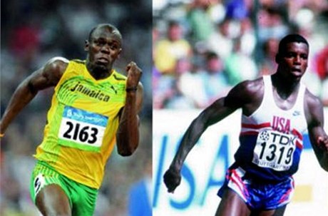 Usain Bolt a Carl Lewis.