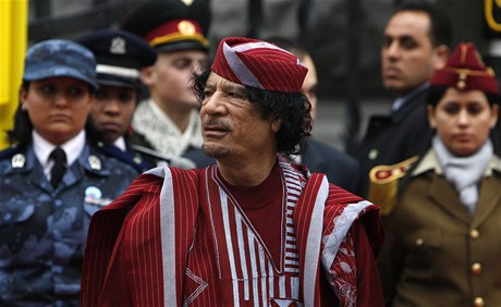 Muammar Kaddáfí na snímku z roku 2008