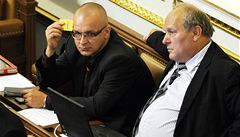 Exposlanec VV Jaroslav �kárka (vlevo) a dal�í odpadlík VV Stanislav Huml.