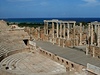 Divadlo v Leptis Magna, postavené v dob Augustov, financoval místní obchodník. 