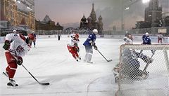 Hvzdy ruské KHL na Rudém námstí. 
