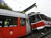 V Plzeské ulici se srazily dv tramvaje, idi jedné z nich zahynul