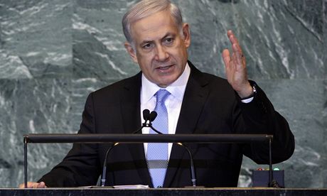 Izraelský premiér Benjamin Netanjahu hovoí na Valném shromádní OSN v New Yorku. 