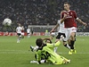 AC Milán - Plze, Antonio Cassano dává gól