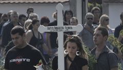 Poh�ební pr�vod za zesnulého Angela Petrova