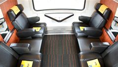 Kupé ve vagonu vlaku spolenosti Regiojet.