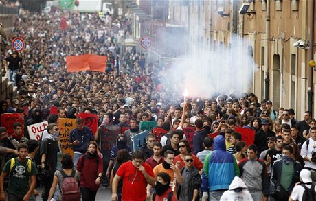 V Itálii demonstrovali studenti.