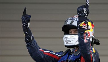 Sebastian Vettel slaví