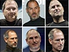 Steve Jobs na snímcích agentury Reuters. Nahoe zleva: ervenec 2000, listopad 2003, záí 2005. Dole zleva: záí 2006, leden 2007 a záí 2008.
