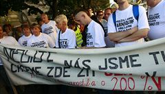 Demonstranti z Varnsdorfu se v Praze naháněli s anarchisty