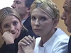 Julie Tymoenková bhem procesu v Kjev. 