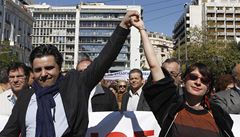 Zhruba 2000 noviná demonstrovalo v centru Atén proti zvyující se nezamstnanosti ve sdlovacích prostedcích