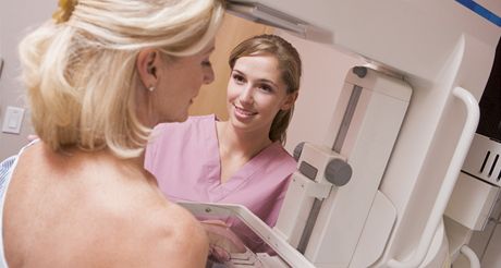Vyetení mamografem.