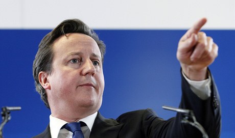 David Cameron na summitu v Bruselu