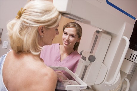 Vyetení mamografem.