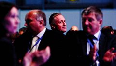 Mirek Topolánek na kongresu ODS.