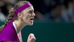 Petra Kvitová se raduje z postupu