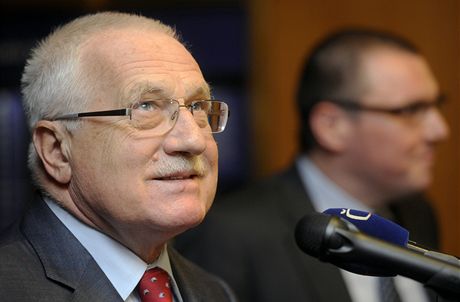 Prezident Václav Klaus v sídle NB