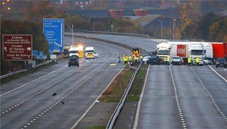 Hromadná nehoda v Anglii.
