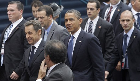 Barack Obama s Nicolasem Sarkozym dorazili na summit G 20 v Cannes.