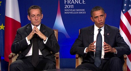 Nicolas Sarkozy s Barackem Obamou