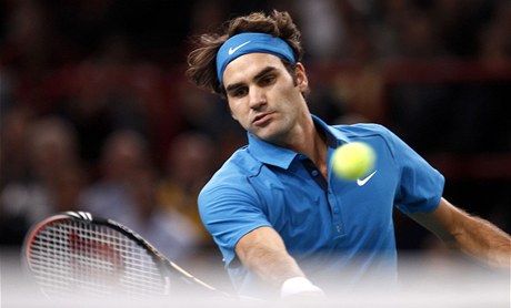 Roger Federer na turnaji v Paíi