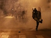 Nepokoje v ecku - policie pouila slzný plyn
