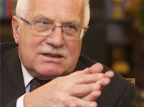 Václav Klaus pi rozhovoru pro LN.
