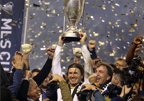 David Beckham slaví titul v MLS.