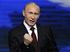 Ruský premiér Vladimir Putin na sjezdu vládní strany Jednotné Rusko (archivní...