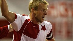 Slavia porazila Ajax 2:1. Oba góly dal Stanislav Vlček.