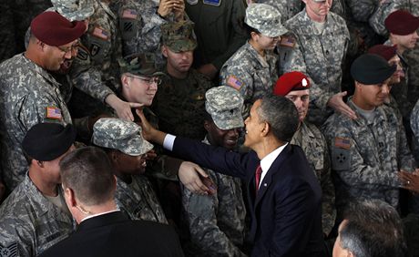Válka v Iráku byla úspná, dkuje Obama vojákm..