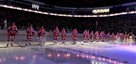 Návrat Jaroslavle, nový tým na ledě před utkáním Vyšší hokejové ligy v Rusku