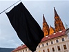 Smutení vlajka na Praském hrad