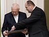 Prezident Václav Klaus a pedseda FAR Miroslav Pelta.