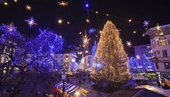 Vánoní trhy ve slovinské Lublani.